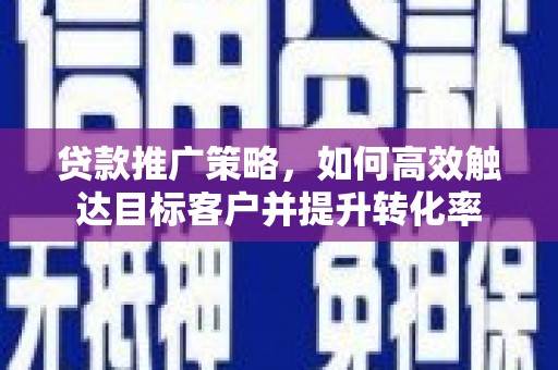 零陵贷款推广策略，如何高效触达目标客户并提升转化率